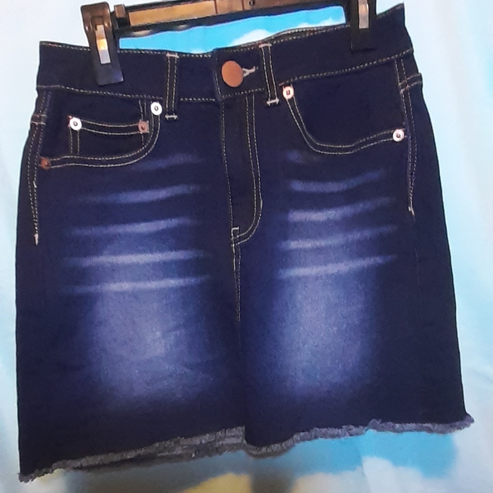 No boundaries mid rise demin shirt